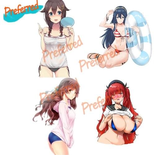 HOT Summer Girls Refrigerator Label Home Decoration Decals Anime Car Sticker Vinyl PVC Decal JDM JEEP Van Bike Offroad RV A4 Q3