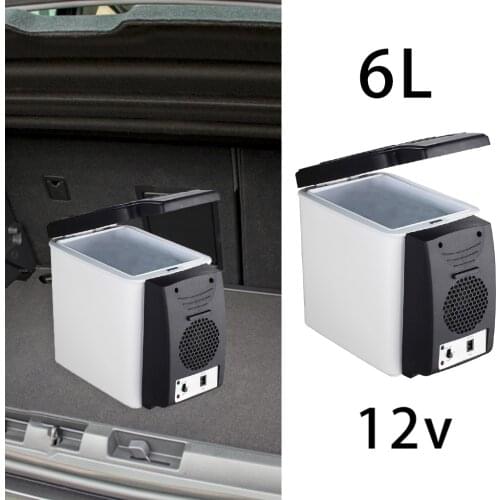 6L Mini Fridge Car Fridge Camping Freezer Car Refrigerator Cooler Travel Fishing Outdoors Auto Fridge 12V