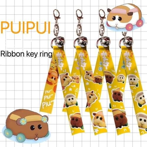 Cartoon ribbon key ring guinea PUIPUI Molcar Cosplay backpack pendant guarding wind chimes