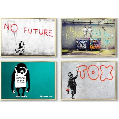 Canvas Prints Banksy Posters And Prints Wall Art Decorative Pictures Wall Pictures Nordic For Living Room Abstract Home Decor
