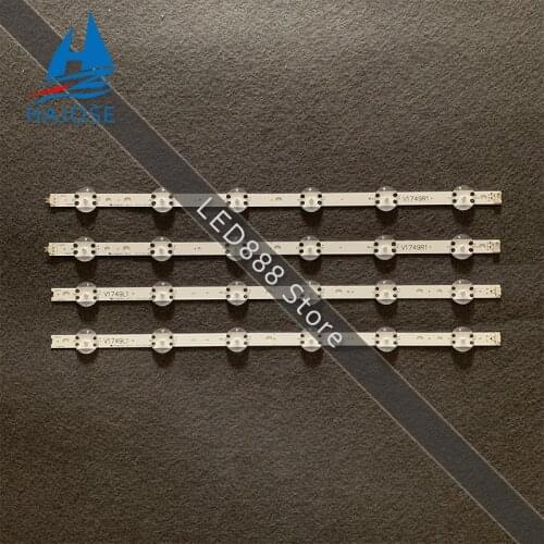 8Pieces/lot New LED strip For LG 49UV340C 49UJ6565 49UJ670V 49 V17 ART3 2862 2863 6916L-2862A 6916L-2863A V1749R1 V1749L1 NEW
