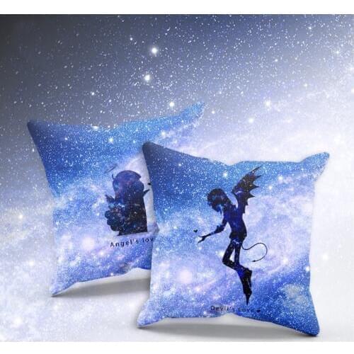 Devils Love Starry Sky Pillow Couple Original Design Back Cushion Bay Home Decoration Window Waist Cushion Sofa Plush Doll Gift