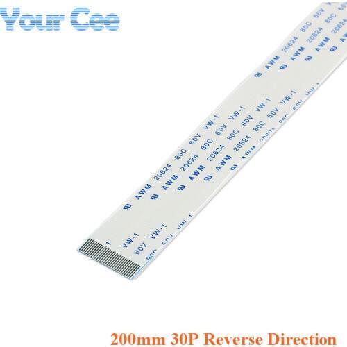 20 pcs 200MM Length 30 Pin 0.5mm Pitch FFC FPC TTL Ribbon Flat Cable Reverse Direction Flex For Camera Touchpad Mouse Pad