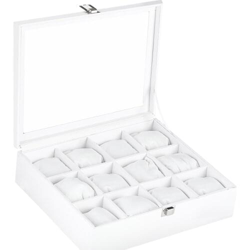 Polo Air 12 Pcs Compartments Leather Coated White Watch Box AHSAPKUTU17