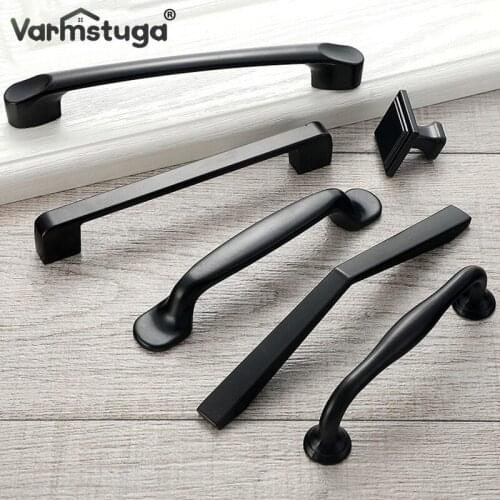 Durable Black Handles for Furniture Cabinet Knobs and Handles Kitchen Handles Drawer Knobs Cabinet Pulls Cupboard Handles Knobs