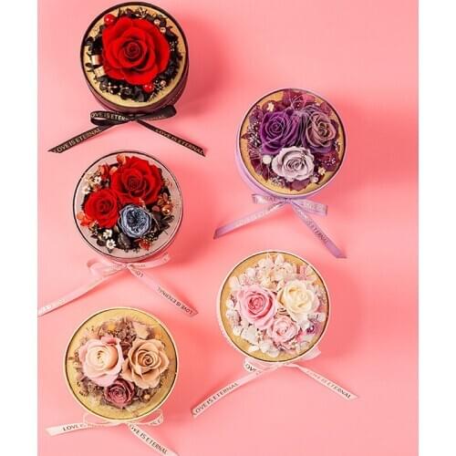 1PC Flower Packaging Box Transparent PVC Gift Packing Case Christmas Apple Packaging Supplies