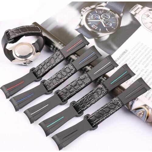 Watch accessories rubber watch strap men for Rolex outdoor sports waterproof wristband 20mm integrated watch strap band