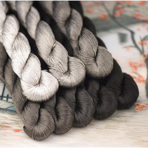 1pcs/400m silk embroidery thread / 100% silk thread /hand embroidery embroider cross stitch/dust grey/8 pure colors