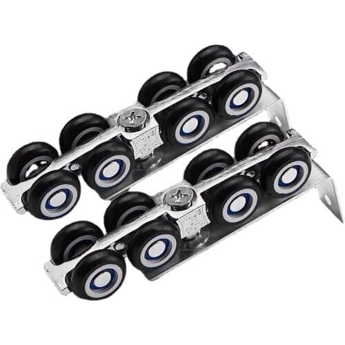 Hardware Slide Doors pulley, Sliding doors hanging rail wheel, small size, 1 sets ,for one door 30 * 30 hanging rail