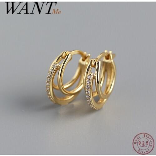 WANTME New Arrivals Bohemian Charms Zircon Multilayer Ear Buckle for Women Real 925 Sterling Silver Punk Unisex Earrings Jewelry