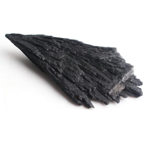 1PC Natural Black Kyanite Crystal Pendant Raw Gemstone Rouch Stone Mineral Specimen Healing Decor Gift Collection