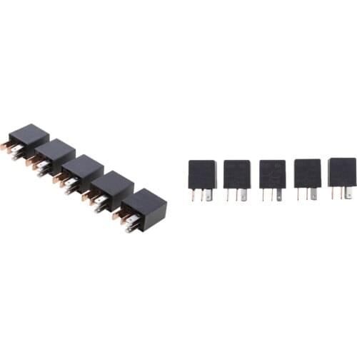 10PCS Car 30A 12V SPST Micro Relay for Electric Fan Fuel Pump Light Horn 5Pin