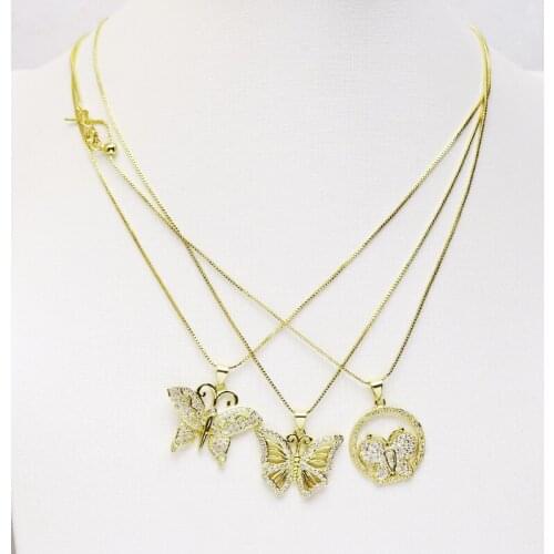 10Pcs Lock shape Pendant Necklace Fashion Gold lock shape jewelry Pendant Necklace Slim chain Jewelry necklace 8380