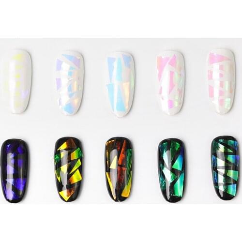 20cm irregular Symphony explosion pattern broken glass nail sticker Aurora table paper mirror cellophane