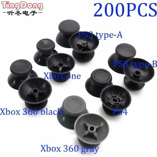 200pcs 3D Analog Joystick Stick Module Mushroom Cap For Sony PS4 Playstation 4 PS3 Xbox one Xbox 360 Controller Thumbstick Cover