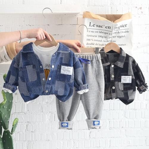 2021 Spring Fashion Baby Boys Clothing Sets Cartoon Little Tiger Cotton Coat+Pants 2PC Suits Toddler Infant Children Clothes