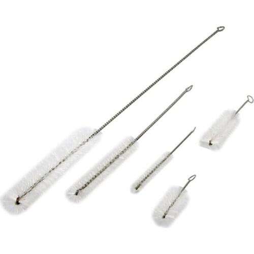 5 Pcs White Bristle Aquarium Fish Tank Water Tube Clean Cleaning Brush