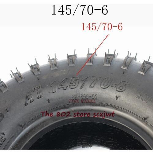 6 inch AT145/70-6 Vacuum Tyres Tubeless Tire for 49cc 50cc 110cc Electric ATV Scooter Buggy Go kart Bike Vehicle Parts Off Road