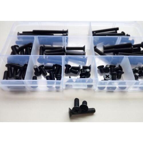 97pcs M5 Phillips Flat Head Screw Countersunk Screws Cross Socket Bolts Bolt Kits High Quality