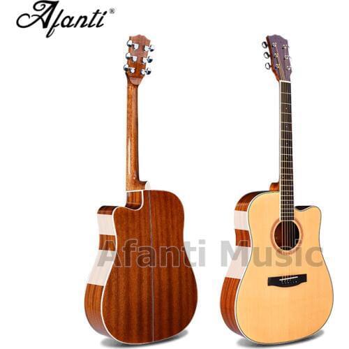 Afanti Music high quality 40 inch Spruce top / Sapele Back & Sides Acoustic guitar (WY-066)