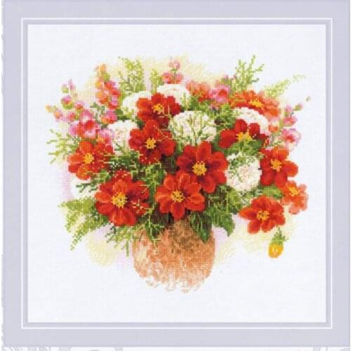 Riolis 1820 watercolor Dahlia Package Greeting Needlework Counted Cross-Stitching Kits New Style Counted Cross stich