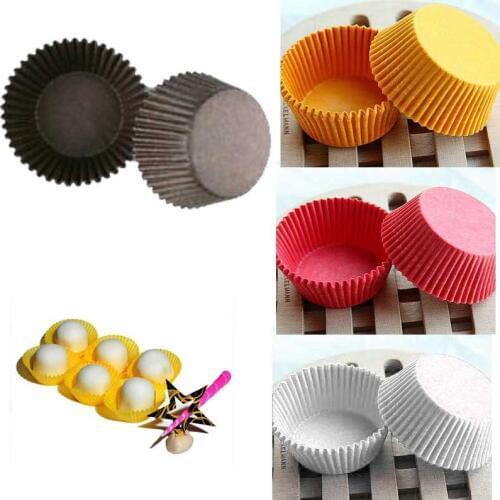 ANGRLY 500pcs/bag Paper Cake Cup Liners Baking Cup Muffin Kitchen Cupcake Cases & Happy Kitchen Time Forma De Smile Tarte Gifts