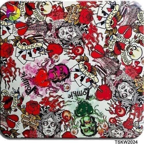 Free shipping 0.5mX2m/10m TSKW2024 water transfer printing film hydrographic film dipping film