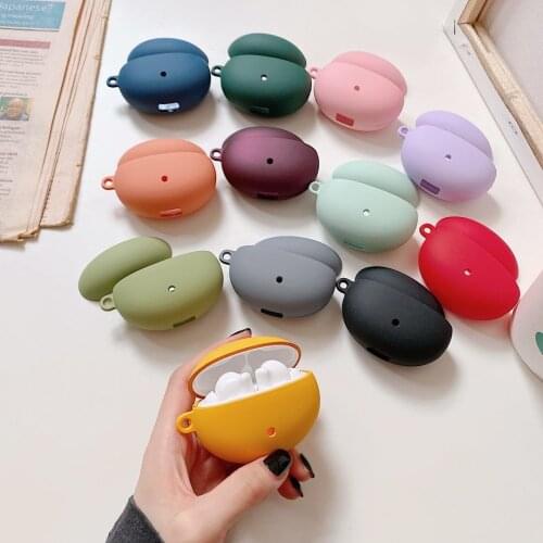 For Huawei FreeBuds 4i TWS Earphone Case Fashion Solid Color Matte Earphone Cover for Huawei FreeBuds 4i Hard PC Shell with Hook