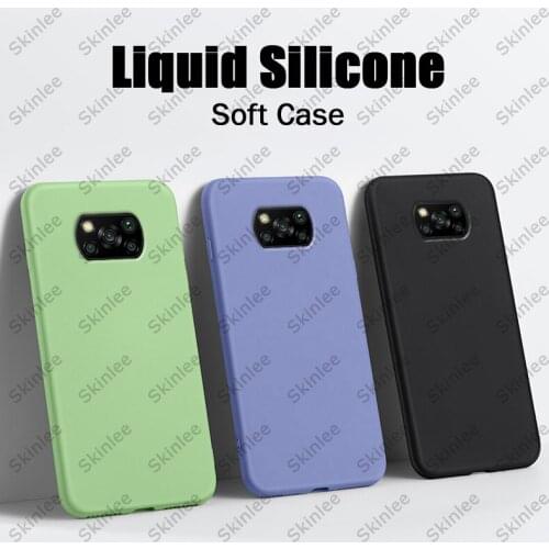 Skinlee For Poco X3 Pro Case Full Protection Soft Liquid Silicone Cover For Xiaomi Pocophone X3 Shockproof Phone Case Funda