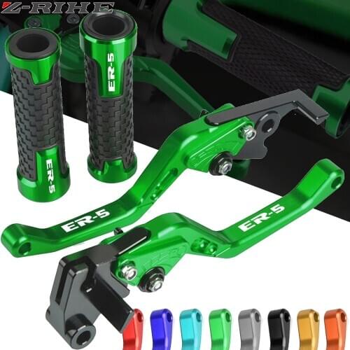 For KAWASAKI ER5 ER-5 2004-2005 ER6N ER6F 2009 2010-2017 Motorcycle Accessories CNC Brake Clutch Levers Handlebar Hand Grips