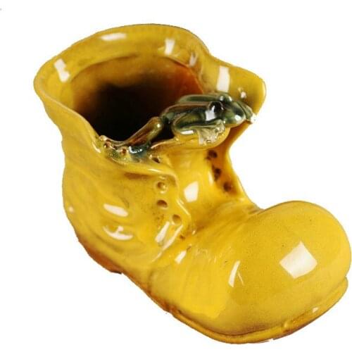 European-style underglaze multicolored porcelain home decor smooth durable succulent flower pot creative little boots pen holder