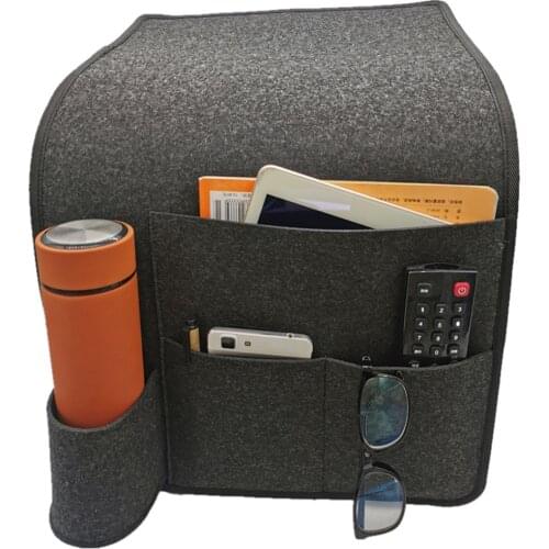 Felt Bed Sofa Pocket Phone Hanging Storage Organizer Water Bottle Holder