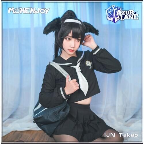 Monenjoy Azur Lane IJN Takao Cosplay Costume School Traumerei Sakura Empire Cos Suit