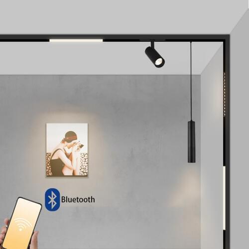 Surface flush Mounted Creative Magnetic Lights Luminaire Linear Lamp 1M Indoor Smart Bluetooth Dimmable Led Light Track Lighting