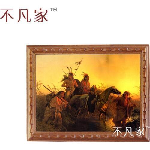 Wholesale dollhouse 1:12 scale miniatue Classical indians oil painting B-7
