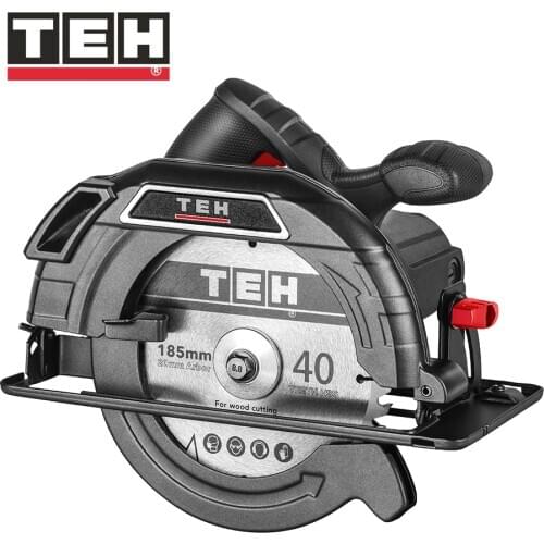 TEH 220V 1300W Electric Circular Saw 185mm Blade Multifunctional Cutter Wood Cutting Machine Woodworking Power Tool With Handle