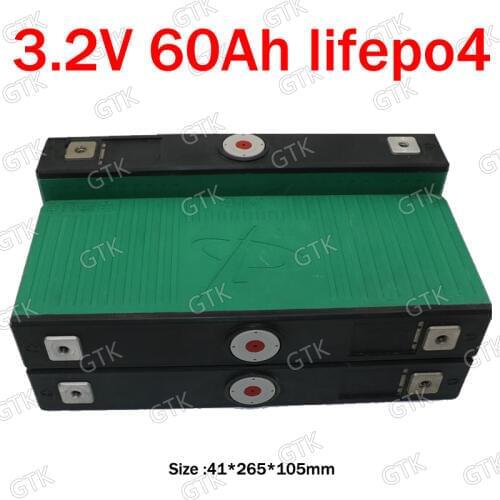 Promotion 4pcs 3.2v 60ah lifepo4 lithium battery for DIY 12V 36V boat Solar energy storage scooter Inverter caravan vehicle