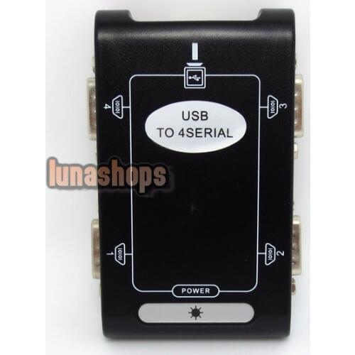 LN003072 USB 2.0 to 4 Port RS232 DB9 9 Pin COM Serial Adapter Converter Controller HUB