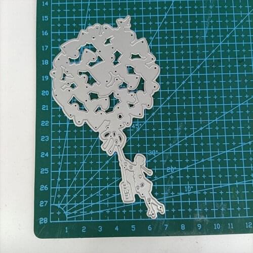Metal Cutting Dies Balloon Heart Girl DIY Stencil Scrapbooking Photo Album Embossing Paper Card Making Decor 2021 Punch Template