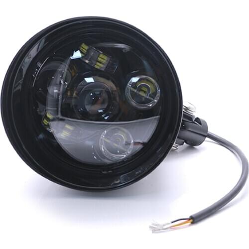 For Harley Sportster XL Dyna Softail FXR FXST Chopper Bobber Custom Black Motorcycle Headlamp Aluminum Bullet Headlight Lamp