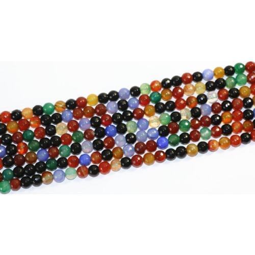 New natural Colored agat carnelian stone onyx 6mm 8mm 10mm 12mm stone faceted round loose beads making trendy gift A12