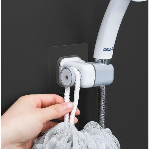 New Universal Adjustable Hand Shower Holder Suction Cup Holder Shower Rail Head Holder Bathroom Bracket Stable Rotation