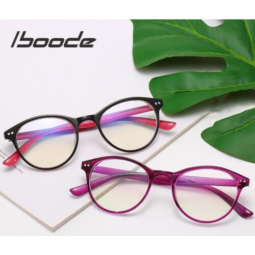 Iboode Retro Round Myopia Glasses Men Women Optical Eyeglasses With Diopter 0 -0.5 1.0 1.5 2.0 2.5 3.0 3.5 4.0 4.5 5.0 5.5 6.0