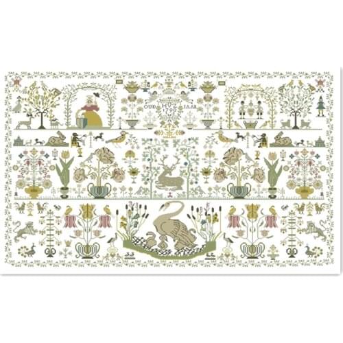 Autumn forest paradise cross stitch package 18ct 14ct 11ct white fabric cotton silk thread embroidery DIY handmade needlework