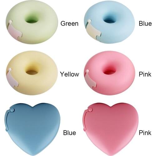 Eyelash Extension Candy Color Masking Tape Cutter Design Of Love Heart Donut Shape Tape Holder Grafting Eyelash Plastic Tapes