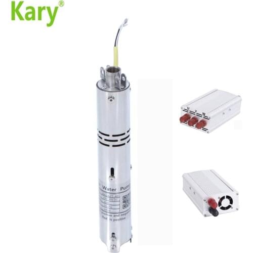 Kary 2 inch well solar water pump, 40m lift 24v dc submersible water pump for small diameter well