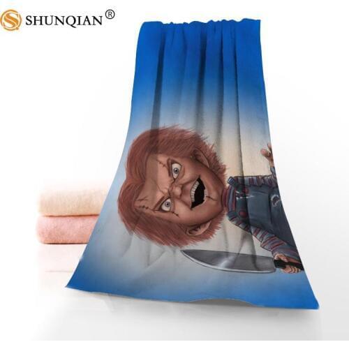 Face Towel/Bath Towel Custom chucky Microfiber Hair/Face/Shower Towels Size 35x75cm, 70x140cm