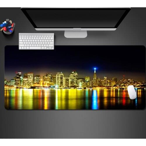 Colorful Lights In Modern Developed Cities Mouse Pad Popular Game Competition Large Mouse Pad High Quality Natural Rubber Pads