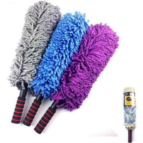 Car Microfiber Adjustable Dusting Tool Cleaning Cloth Wax Polishing Brush Universal Cleaner Washing Tool Auto Care Wash Vehicle