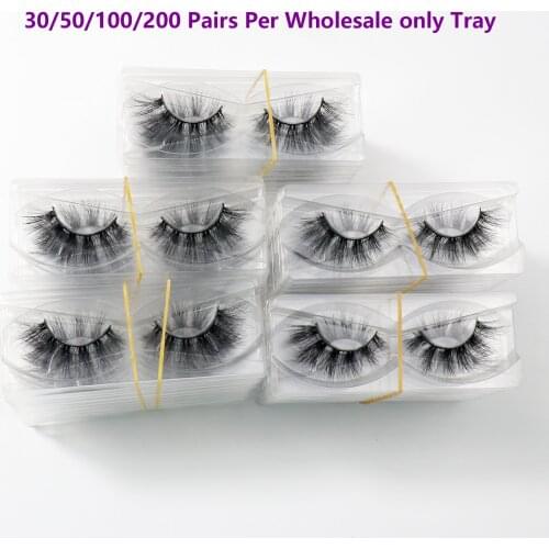 HEYME Eyelashes Wholesale 30/50/100/200 Pairs 3D Mink Lashes No Box Handmade 32 Styles Dramatic Cruelty Free Soft False Eyelash